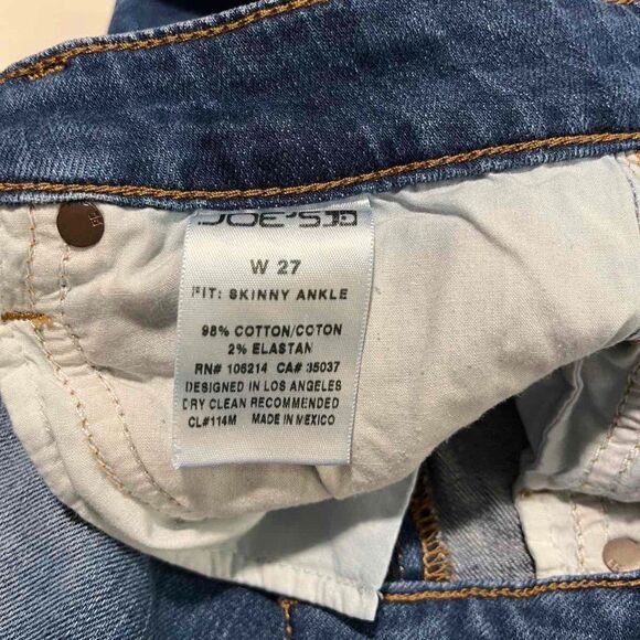 Joe's Jeans Mid-rise Skinny  Raw Hem Stretch  Size 27W - Picture 6 of 13